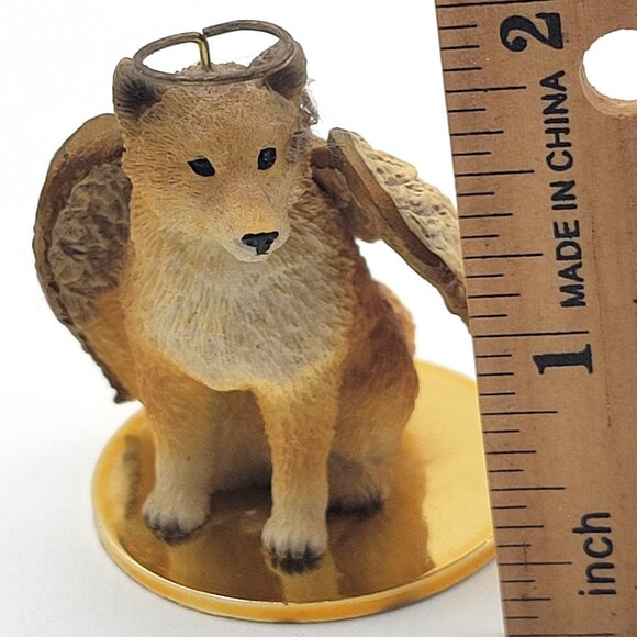 2 Shiba Inu Puppy Dog Angel Figurines 1 Cecile Baird with Tag 1 Sitting Collect - Picture 3 of 12
